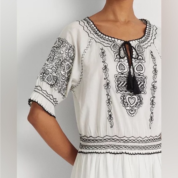 Lauren Ralph Lauren Dresses & Skirts - NWOT Lauren Ralph Lauren Price drop dress NWOT embroidered voile cotton dress